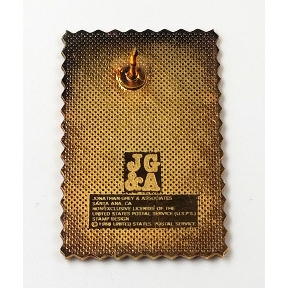 1988 New York July 26 1788 NY 200th Anniversary USPS 25 Cent USA Stamp Pin VTG - Picture 4 of 4